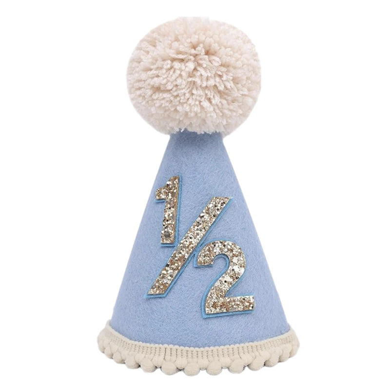 1/2 Birthday Party Cone Hats For Half Birthdays for All Ages