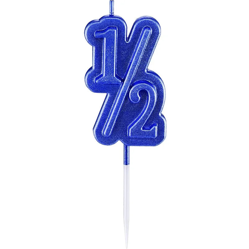 Half Birthday Candle 1/2 Cake Topper Party Decoration for all ages