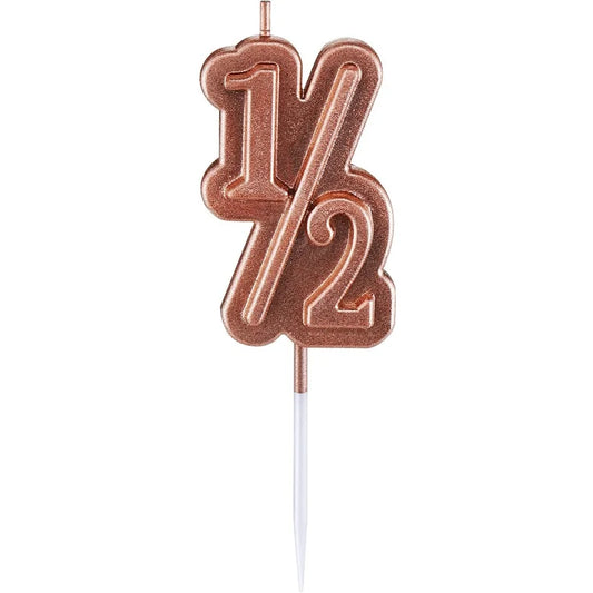 Half Birthday Candle 1/2 Cake Topper Party Decoration for all ages
