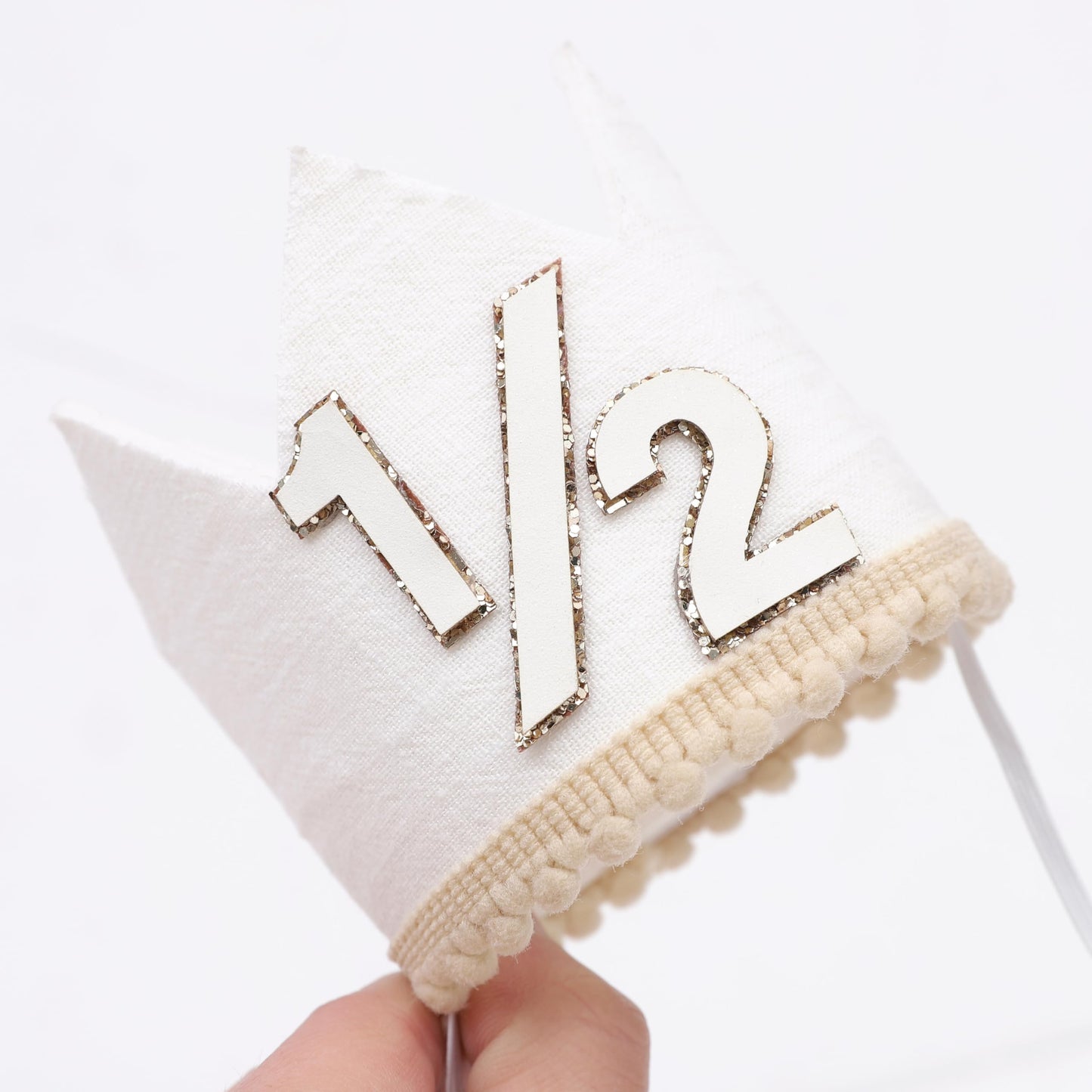 Simple Half Birthday Party Crown - Classic 1/2 Birthday Hat for Six Months Celebration,Unisex Photo Prop&Decorations