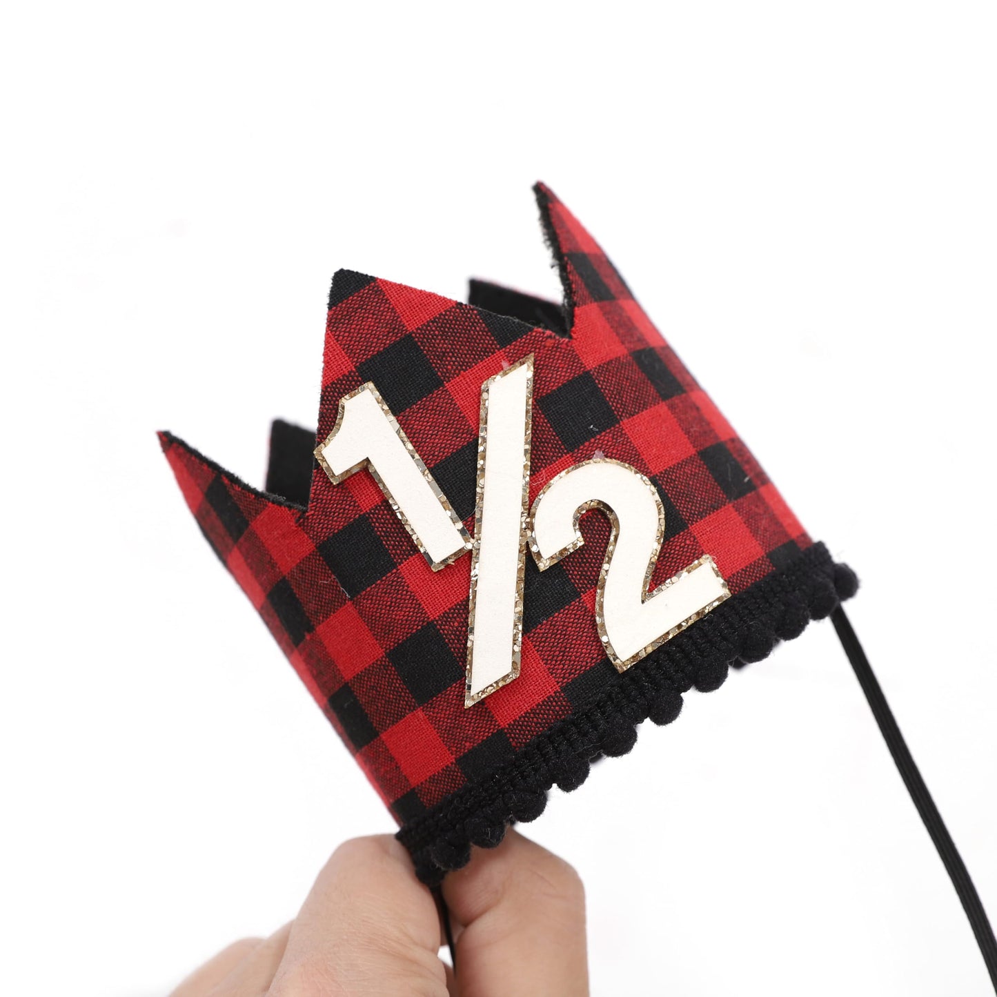 Simple Half Birthday Party Crown - Classic 1/2 Birthday Hat for Six Months Celebration,Unisex Photo Prop&Decorations