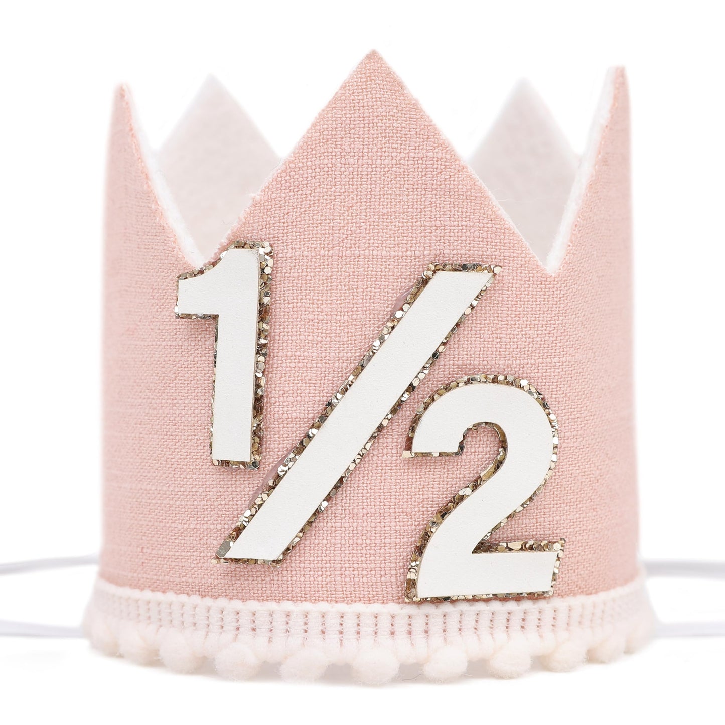 Simple Half Birthday Party Crown - Classic 1/2 Birthday Hat for Six Months Celebration,Unisex Photo Prop&Decorations