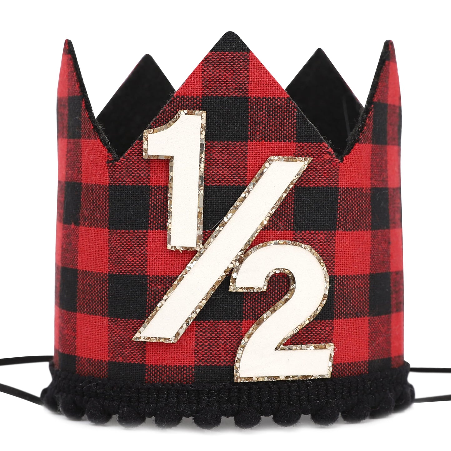 Simple Half Birthday Party Crown - Classic 1/2 Birthday Hat for Six Months Celebration,Unisex Photo Prop&Decorations