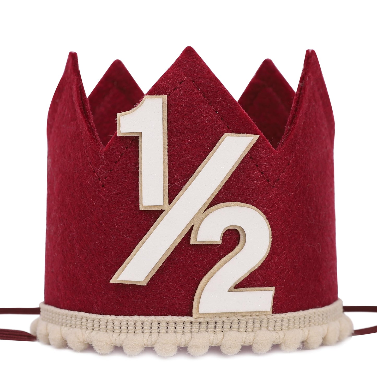 Simple Half Birthday Party Crown - Classic 1/2 Birthday Hat for Six Months Celebration,Unisex Photo Prop&Decorations