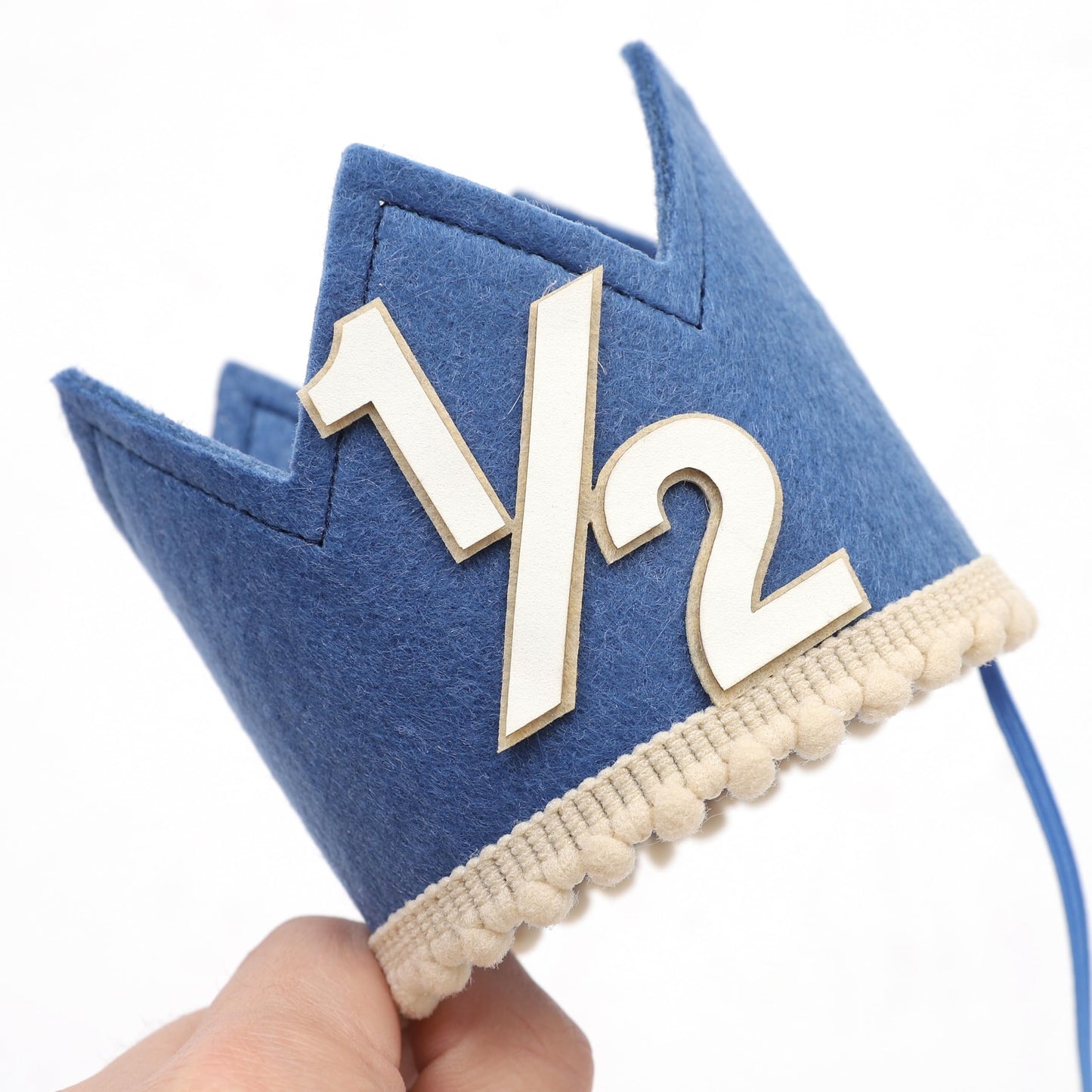 Simple Half Birthday Party Crown - Classic 1/2 Birthday Hat for Six Months Celebration,Unisex Photo Prop&Decorations