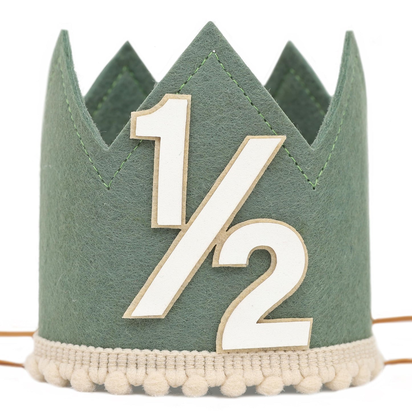 Simple Half Birthday Party Crown - Classic 1/2 Birthday Hat for Six Months Celebration,Unisex Photo Prop&Decorations