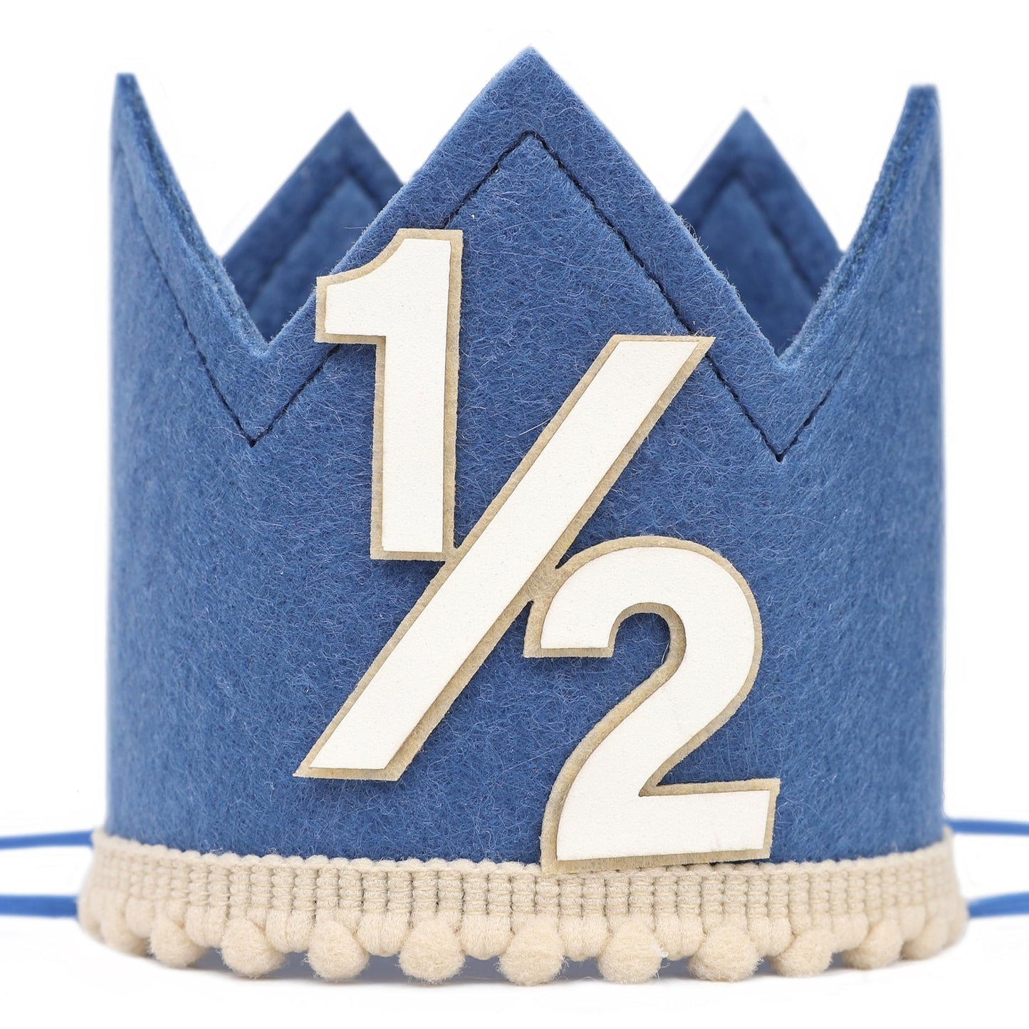 Simple Half Birthday Party Crown - Classic 1/2 Birthday Hat for Six Months Celebration,Unisex Photo Prop&Decorations