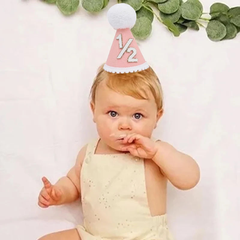 1/2 Birthday Party Cone Hats For Half Birthdays for All Ages