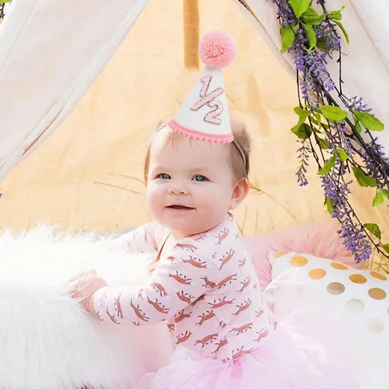 1/2 Birthday Party Cone Hats For Half Birthdays for All Ages